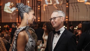 Alvin Ailey American Dance Theater's Artistic Director Alicia Graf Mack with Executive Director Bennett Rink at the 2025 Opening Night Gala