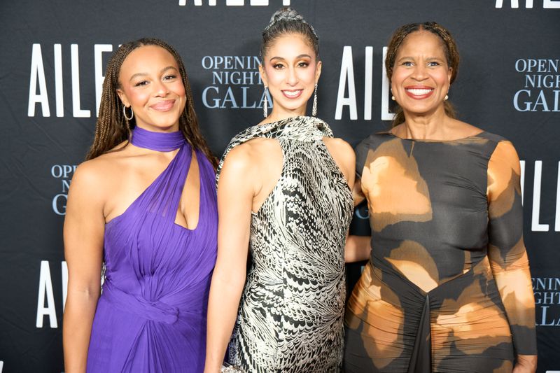 Nia Sioux Artistic Director Alicia Graf Mack and Dr. Holly Frazier at Ailey's 2025 Opening Night Gala