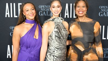 Nia Sioux Artistic Director Alicia Graf Mack and Dr. Holly Frazier at Ailey's 2025 Opening Night Gala