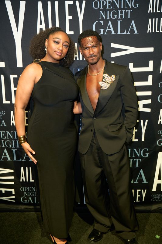 Samara Joy and Alvin Ailey American Dance Theater's Leonardo Brito at Ailey's 2025 Opening Night Gala