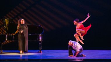 AAADT's Jacquelin Harris and Yannick Lebrun in Judith Jamison's A Case of You with Samara Joy. 2025 Opening Night Gala
