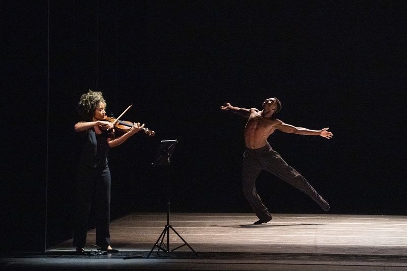 Alvin Ailey American Dance Theaters Isaiah Day in Medhi Walerski's Blink of an Eye. 2025 Opening Night Gala