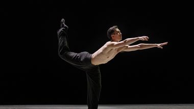 Alvin Ailey American Dance Theaters Jesse Obremski in Medhi Walerski's Blink of an Eye