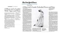 The New York Times - A Muse and a Leader Embodied Power and Poise