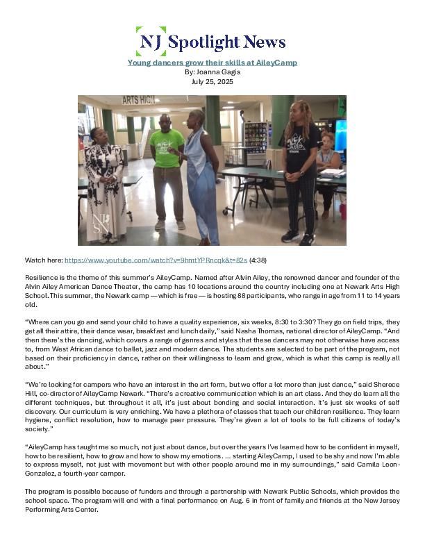 NJSpotlightNews_AIE_AileyCamp_Newark_NashaThomas_Broadcast_07.25.25