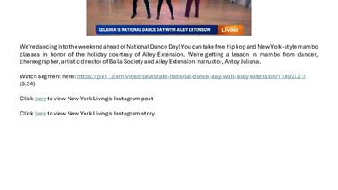 PIX11_NYLiving_Extension_NationalDanceDay_Mambo_AhtoyJuliana_Broadcast_09.19.25_NOTEASERS
