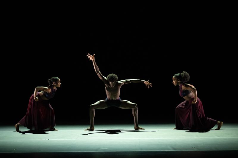 Ailey II's J. Ammons K. Abu and A. Smalls in Renée I. McDonald's Likes vs Life. Photo by Nir Arieli