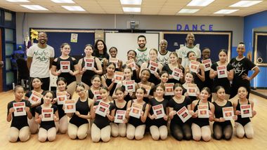 AILEY Arts In Education faculty with participants of the Grace Residency at Hialeah Middle School
