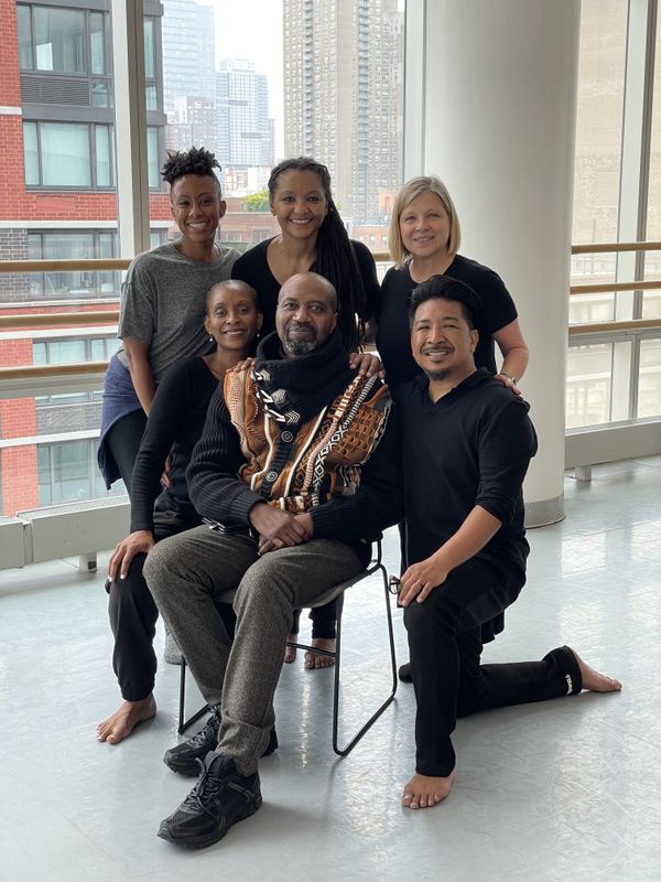 Dr. Rachel McCaulsky, Angelica Edwards, Deborah Damast, Cheryl Rowley-Gaskins, Ronald K. Brown, and Arcell Caubag filming video resources for Finding Grace curriculum