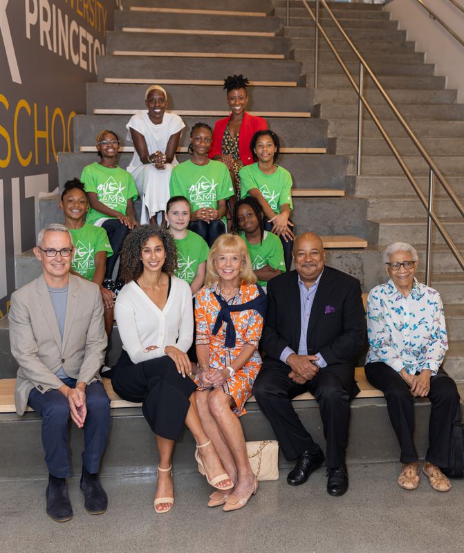 Bennett Rink, Alicia Graf Mack, Nasha Thomas, Rachel McCaulsky and members of the Board with New York AileyCampers