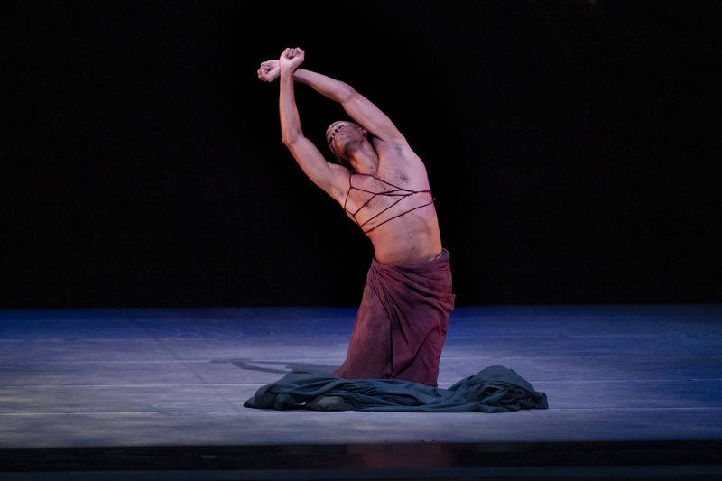 Alvin Ailey American Dance Theater's Yannick Lebrun in Jamar Roberts Song of the Anchorite