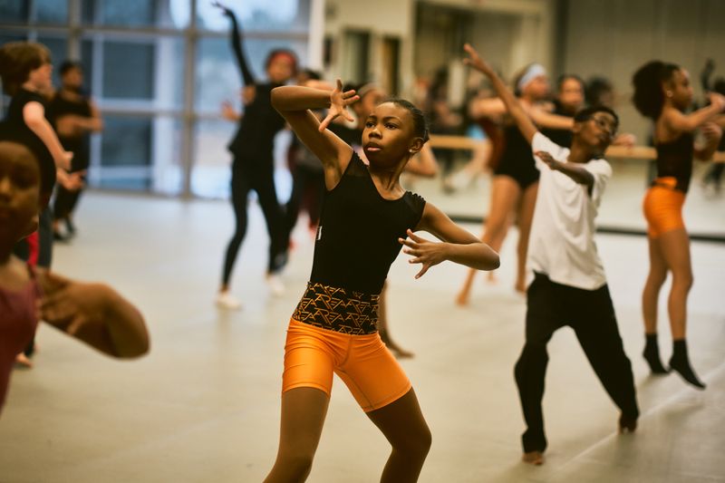 Scholarship Recipients Kaia Page Ethan Davis and participants at Ailey Experience Atlanta 2026