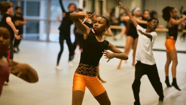 Scholarship Recipients Kaia Page Ethan Davis and participants at Ailey Experience Atlanta 2026