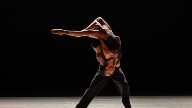 Alvin Ailey American Dance Theater's Constance Stamatiou and Leonardo Brito in Medhi Walerski's Blink of an Eye