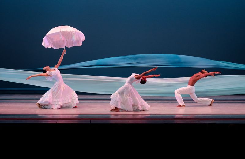 AAADT's Kali Marie Oliver, Jessica Amber Pinkett, and Christopher R. Wilson in Alvin Ailey's Revelations
