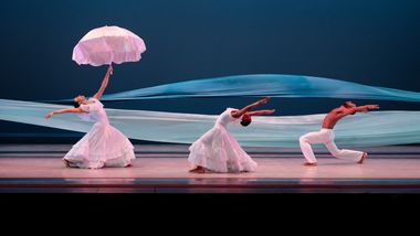 AAADT's Kali Marie Oliver, Jessica Amber Pinkett, and Christopher R. Wilson in Alvin Ailey's Revelations