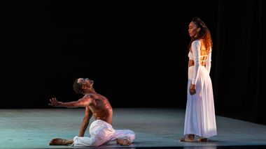 Alvin Ailey American Dance Theater's Christopher Taylor and Constance Stamatiou in Ronald K. Brown's Grace