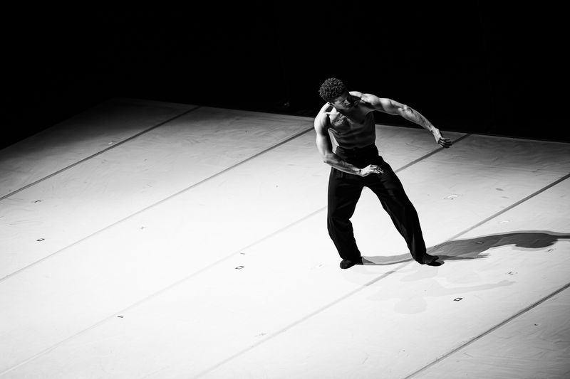 Alvin Ailey American Dance Theater's Shawn Cusseaux in Medhi Walerski's Blink of an Eye