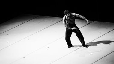 Alvin Ailey American Dance Theater's Shawn Cusseaux in Medhi Walerski's Blink of an Eye