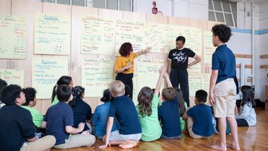 Finding Grace Residency at Dos Puentes Elementary led by Ailey Teaching Artist Theara Ward and Featuring Clara Bello