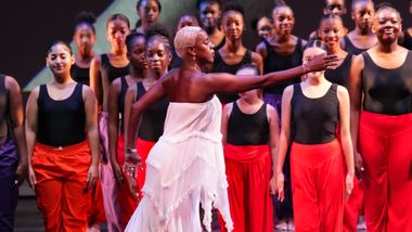 AileyCamp National Director Nasha Thomas and AileyCamp New York performing an excerpt of Judith Jamison's Hymn