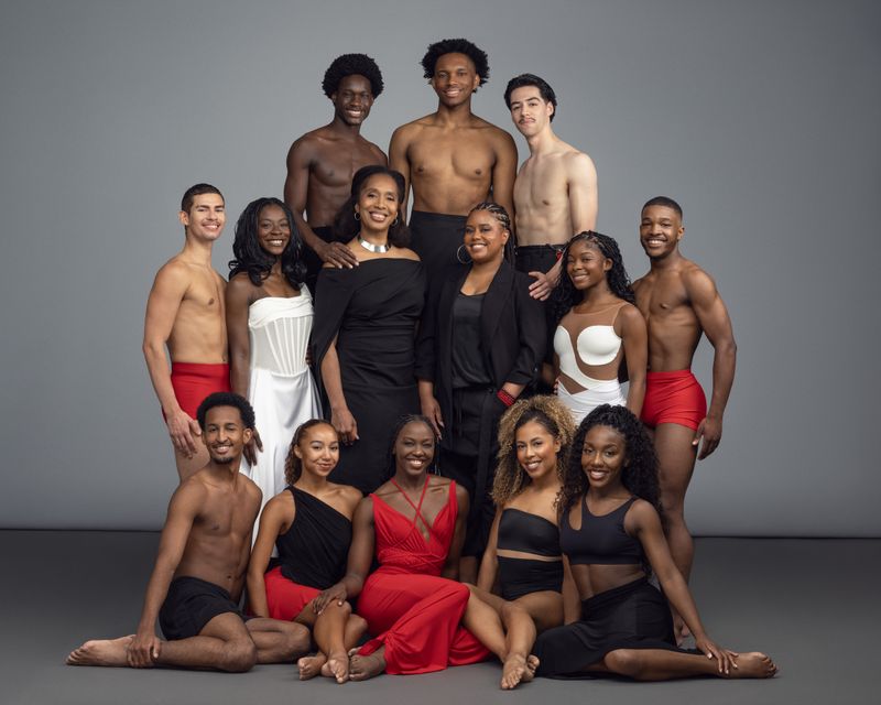 Ailey II with Artistic Director Francesca Harper and Rehearsal Director Shay Bland. Photo by Nir Arieli