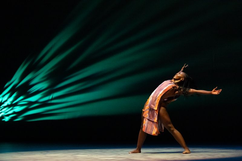 Ailey II's Michelle Osanya in Judith Jamison's Divining. Photo by Nir Arieli