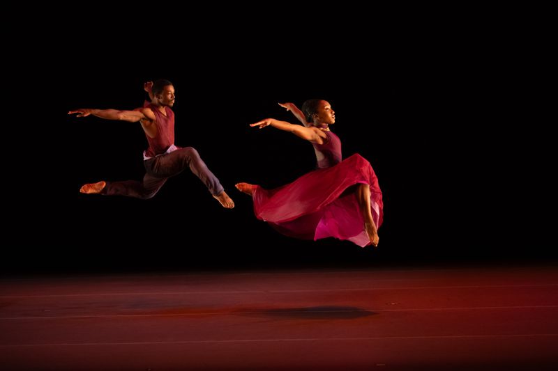 Ailey II's Adanna Smalls and Vic E. Davis in Ronald K. Brown's Open Door. Photo by Nir Arieli