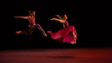 Ailey II's Adanna Smalls and Vic E. Davis in Ronald K. Brown's Open Door. Photo by Nir Arieli