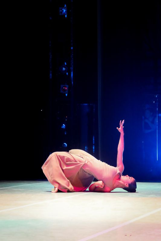 Alvin Ailey American Dance Theater's Hannah Alissa Richardson in Alvin Ailey's Revelations. Photo by Xavier Mack