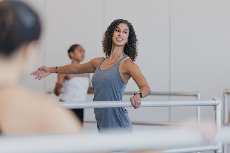 AILEY Artistic Director Alicia Graf Mack teaching ballet at The Ailey School
