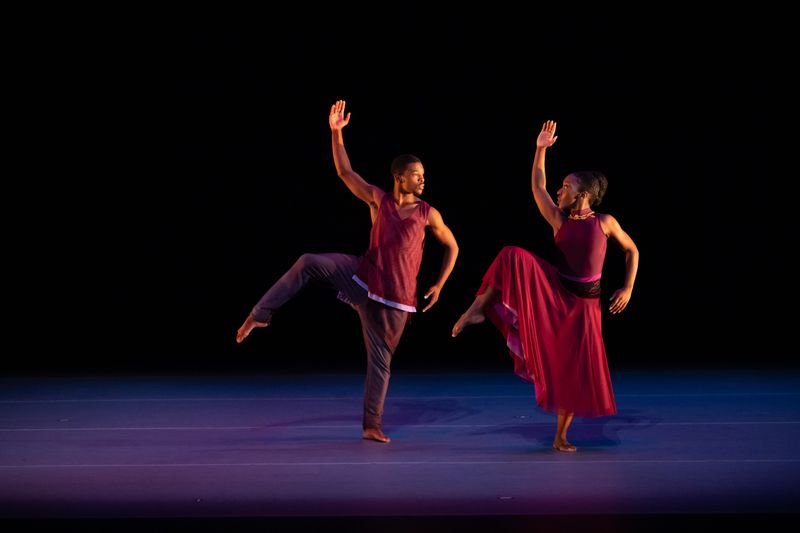 Ailey II's Adanna Smalls and Vic E. Davis in Ronald K. Brown's Open Door. Photo by Nir Arieli