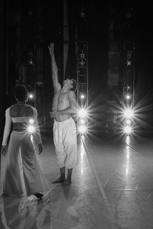 Alvin Ailey American Dance Theater's Jacquelin Harris and Sebastian Garcia in Ronald K. Brown's Grace. Photo by Xavier Mack