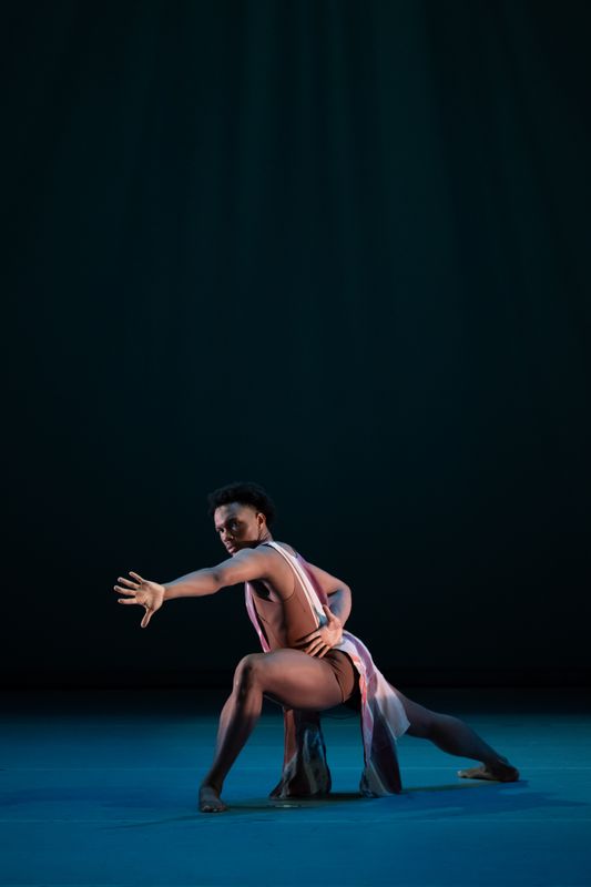 Ailey II's Christian Butts in Judith Jamison's Divining. Photo by Nir Arieli