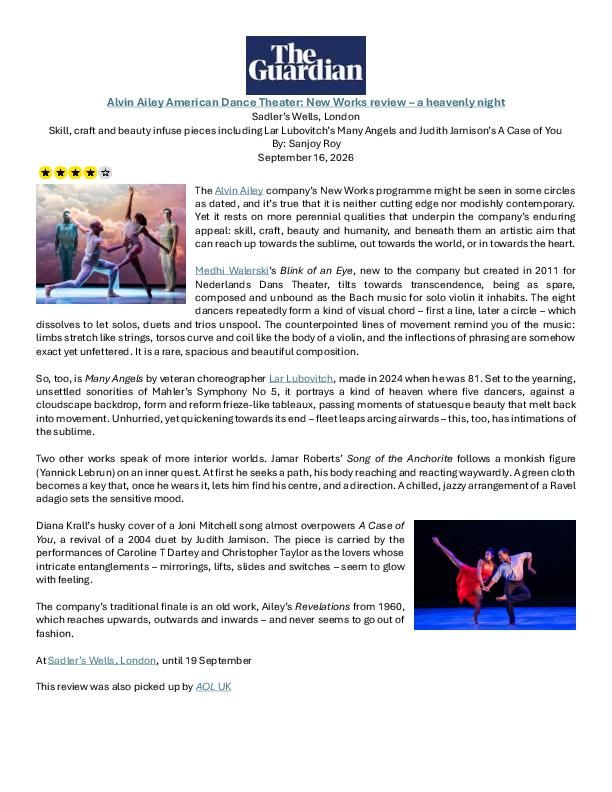 TheGuardian_AAADT_IntlTour26_London_Review_09.16.26