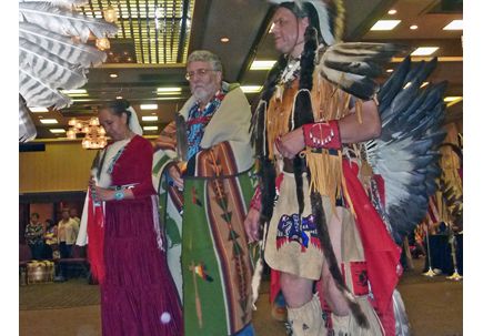  Dr. Walker honored with buffalo blanket