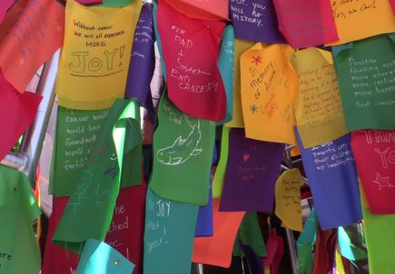 Wish Tower at Knight Cancer Challenge Community Celebration
