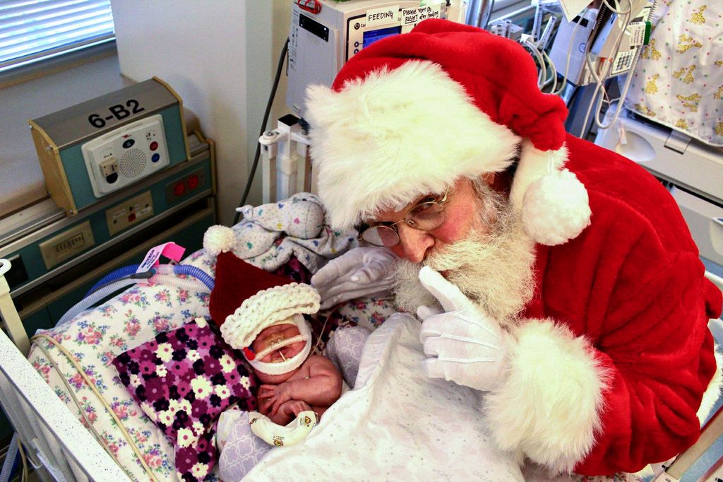 Santa visits NICU