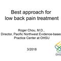 AUDIO DOWNLOAD: Roger Chou, M.D. on low back pain