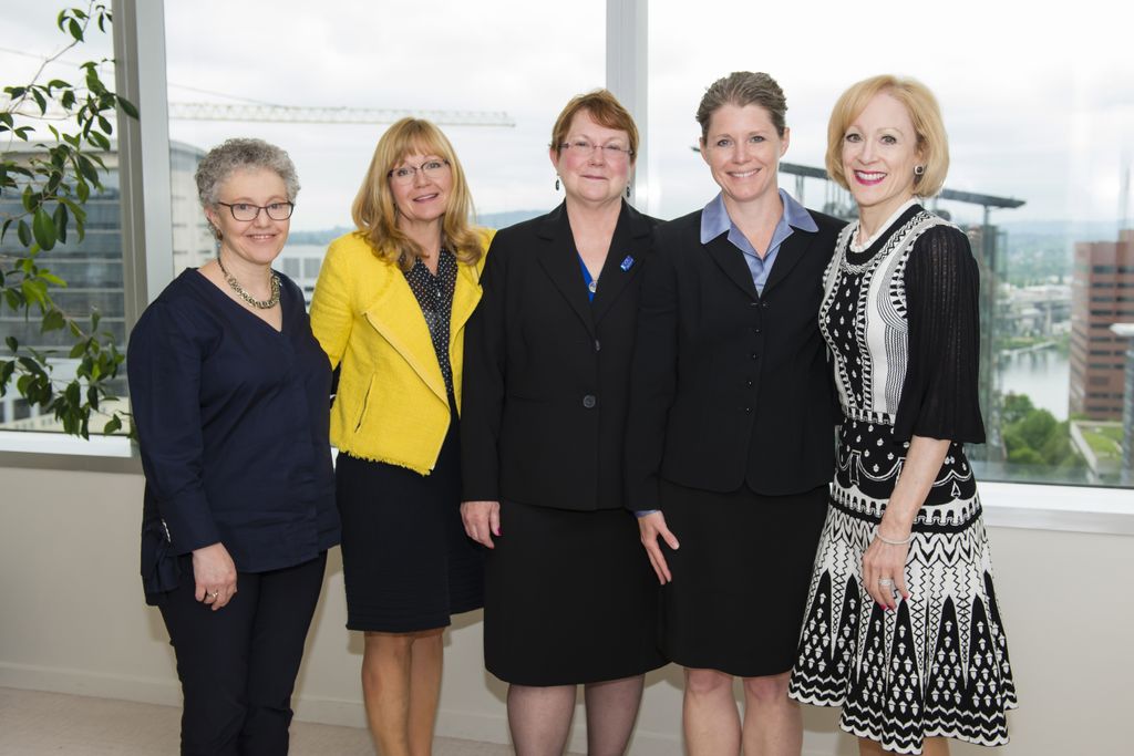 group shot of five women