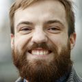 man with reddish beard, moustache