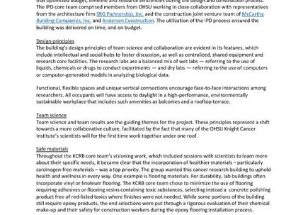 Knight Cancer Research Building - IPD Design Principles (PDF)