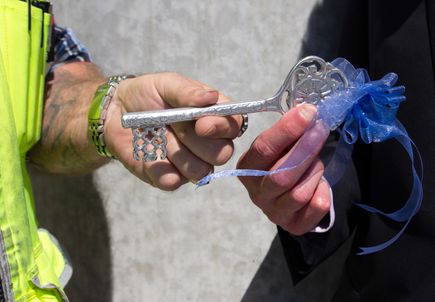 Knight Cancer Research Building key handover