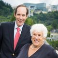   Gert Boyle with Dr. Druker