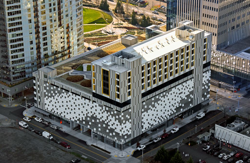 aerial view of the Rood Family Pavilion