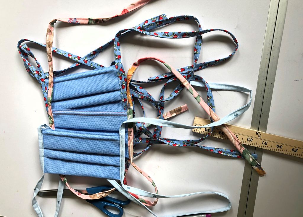 hand sewn flat fold masks