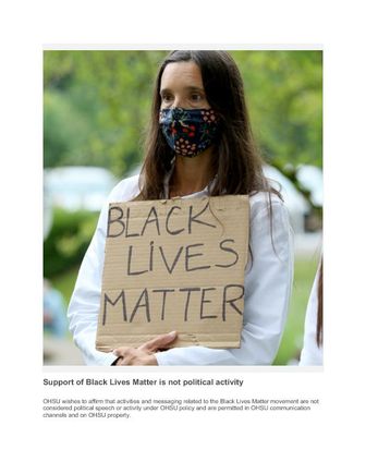 Support of Black Lives Matter is not political activity