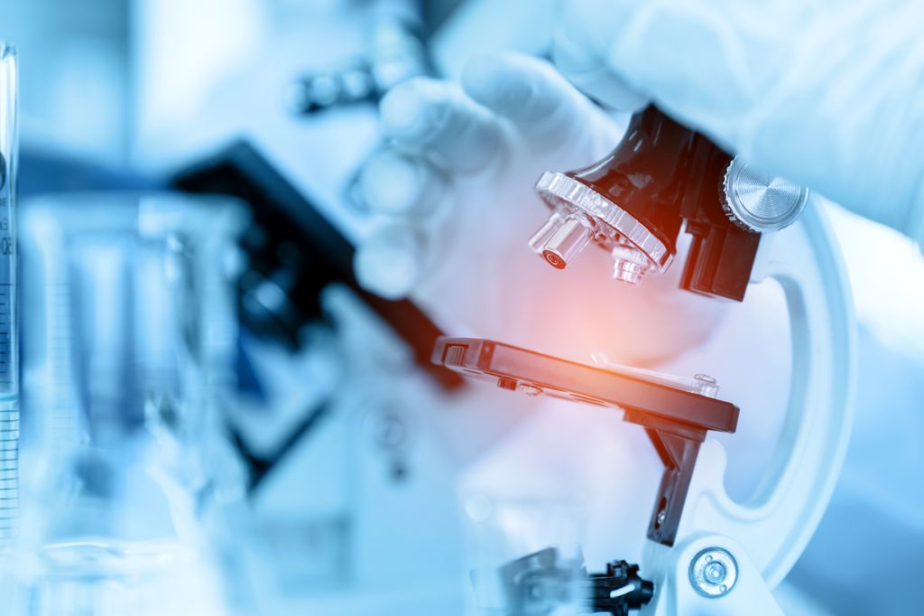 graphic image of a microscope