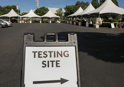 Drive-up testing site: Portland EXPO Center