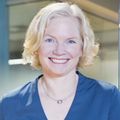 Headshot of Courtney Van Houtven, Ph.D., a smiling blonde woman in a blue top